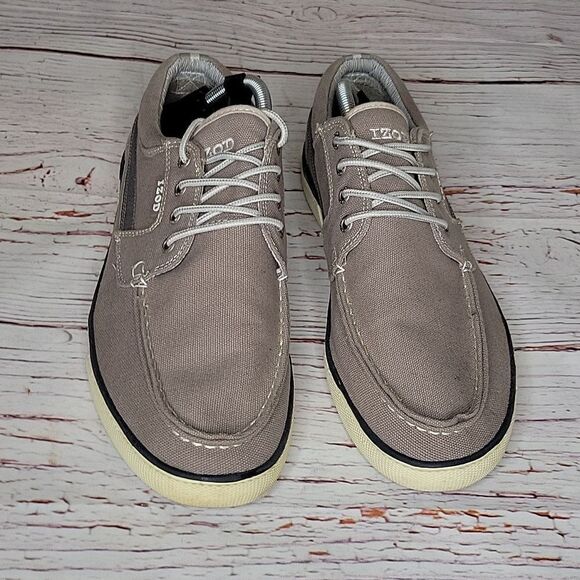 IZOD OASIS Men's Linen Taupe Casual Shoes Size 11 - Picture 4 of 9
